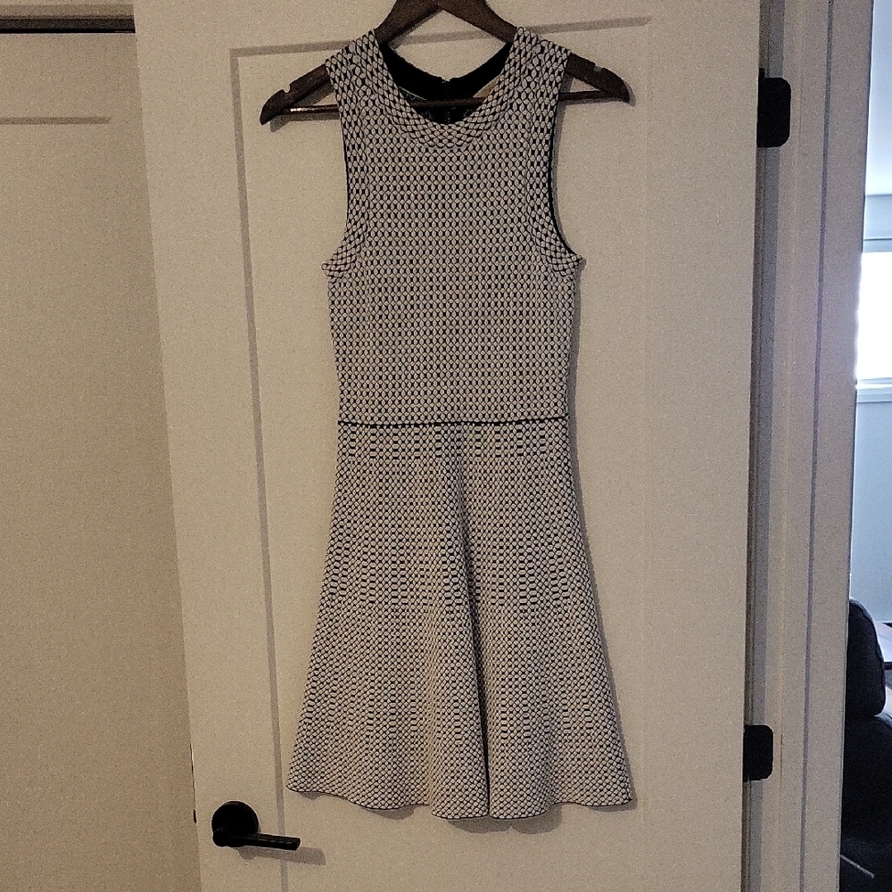 MICHAEL Michael Kors Black and White Patterned Mini Dress